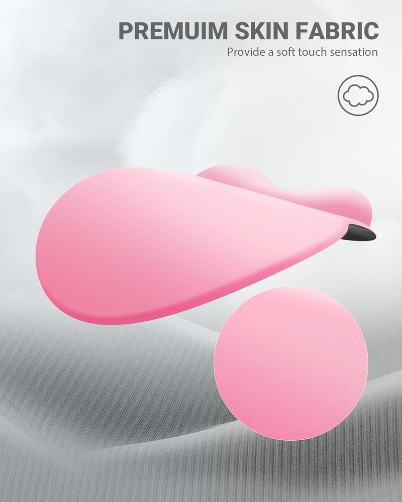 Laborio Ergonomic Mouse Pad Wrist Support, Comfortable Mouse Pad Wrist Rest, Relieve Wrist Pain Gel Mouse pad, Non-Slip Rubber Base Mousepad for Laptop, Computer(Gradient Baby Pink) - Image 3